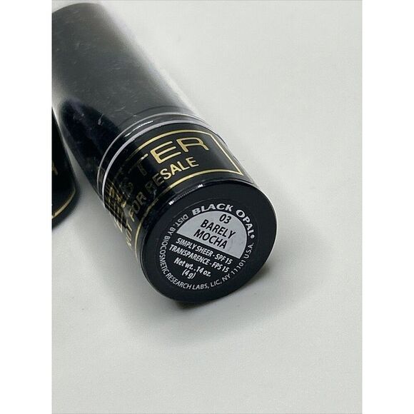 Set of 2 BLACK OPAL Lipsticks Barely Mocha TESTERS Simply Sheer SPF 15 BLK/OPL - Picture 4 of 12
